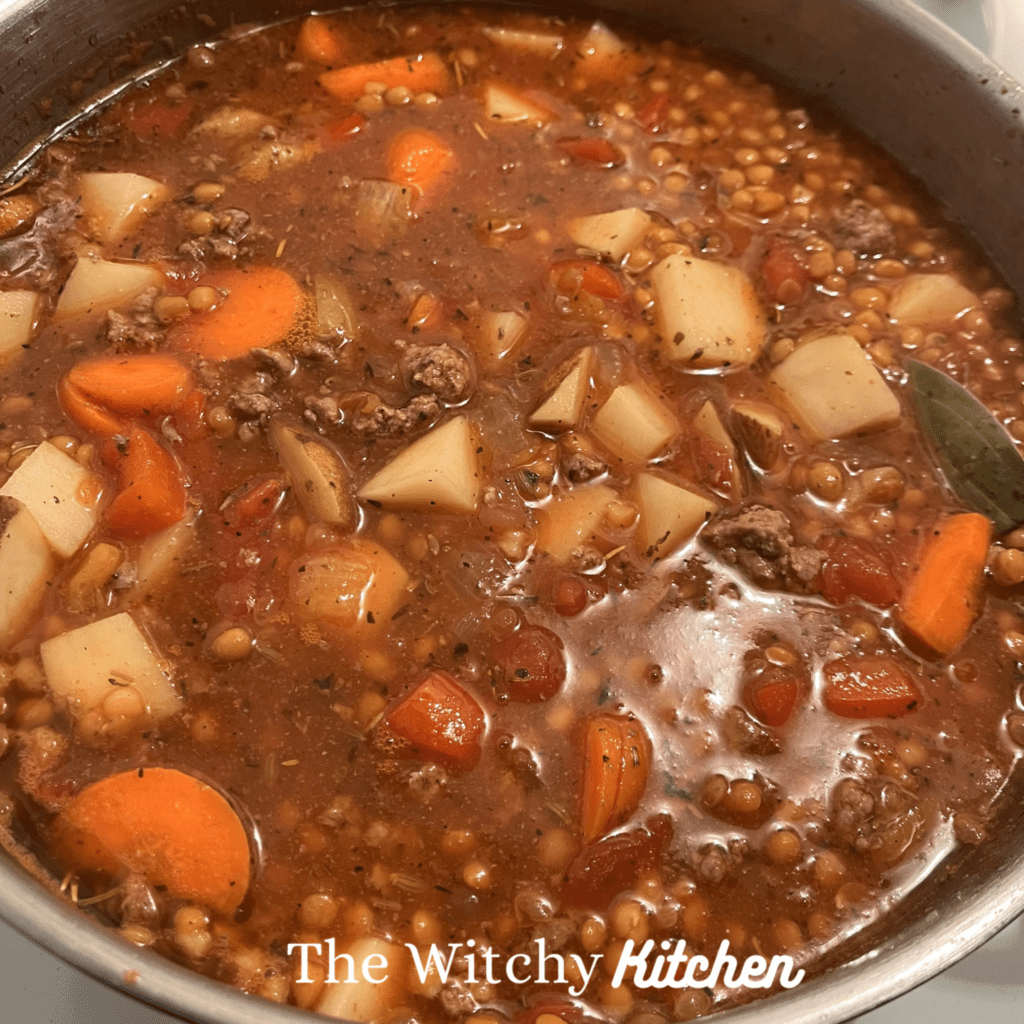 Italian Sausage Soup by The Witchy Kitchen.